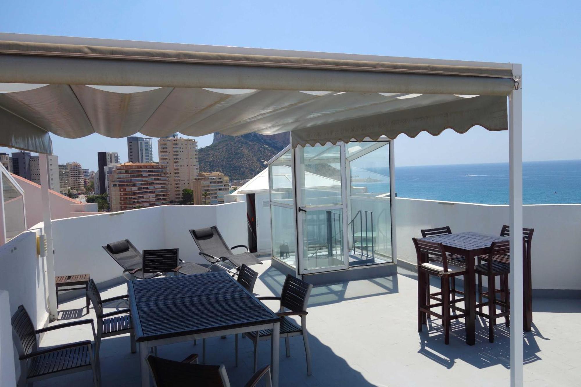 Ático Calpe primera línea de playa Exterior foto
