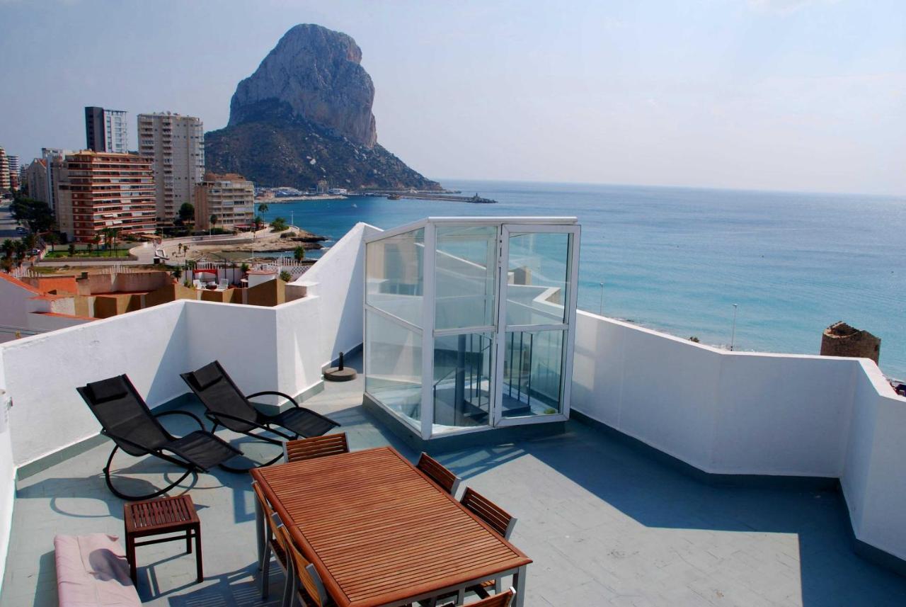 Ático Calpe primera línea de playa Exterior foto