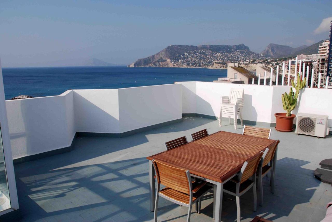 Ático Calpe primera línea de playa Exterior foto